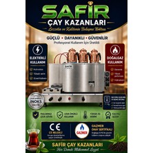 Safir Çay Kazanları Safir 3 Gözlü Inoks Çay Kazanı Elektrikli ve Doğalgazlı Termokulp Ventil Gaz Vanası Sistemli Ce Belgeli Gazmer Açılış Onaylı Inox Çay Ocağı Kazanı Çay Semaveri