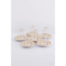 Sandro Moreno 1453 Istiridye 3 Optik 12 Parça Çay Takımı 110 ml Turuncu