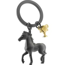 Metalmorphose Yarış Atı Anahtarlık Koyu Gri- Dore MTM235-01