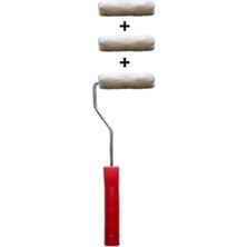 Kadife Rulo Fırça Seti 10CM Tek Ebat,kadife-3'lü EH3245