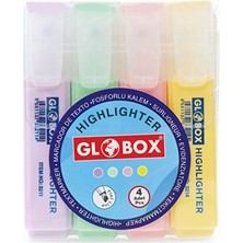4 Adet   Globax Pastel Fosforlu Kalem 4 Lü