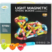 Limon Oyuncak Manyetik Stick Blok 76 Parça