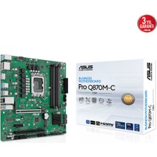 Asus Pro Q870M-C-CSM Intel Q870 Soket Ddr5 6400+(OC)MHZ Matx Anakart