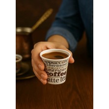 Özkan Ambalaj Temizlik 100 Adet 4 Oz 120 ml Türk Kahvesi Bardağı Küçük Karton Bardak