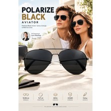 Transformacion Polarize Black Aviator Güneş Gözlüğü UV400 Korumalı Erkek Kadın Klasik Siyah Pilot Gözlük Ekartman 57mm 718306