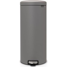 Tret Çöp Kovası, Iç Kovalı, Plastik, Çelik, Mineral Concrete Grey, 30 Litre