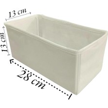 Beyaz Çekmece Içi Düzenleyici Organizer Set - Çok Amaçlı Dolap Içi Kutu Seti (28 * 13 * 13)