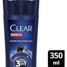 4 Adet Clear Men Arındırıcı Kömür 3in1 Şampuan 350 ml