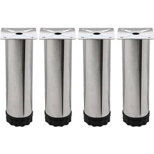 Ayarlanabilir Mobilya Kayarlanabilir Mobilya Kanepe Baza Koltuk Metal Destek Yükseltici Ayağı 10 cm Krom Ayakları (4 Adet)