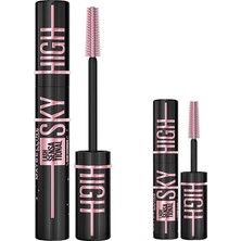 Velora Maybelline New York Lash Sensational Sky High Cosmic Black Maskara & Mini Lash Sensational Sky High Cosmic Black Maskara Makyaj Seti