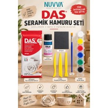 Nuvva Das Seramik Hamuru Sanat Başlangıç Seti Kil Çamuru Oyun Hamuru 250 Gram