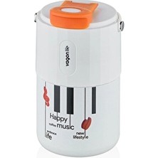 4 Adet Vagonlife VGN2050 Beyaz Çelik Termos 400 ml