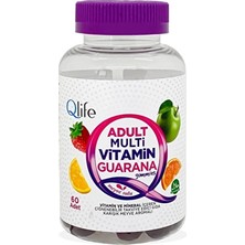 Voop 3 Adet Qlife Adult Multivitamin Guarana Gummies 60'lı