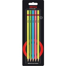 4 Adet Kurşun Kalem Rotring Neon 5'li