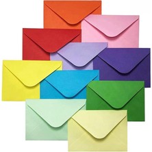 50 Adet, Renkli Zarf, 13X18 Cm, Mektup Zarfı, Renkli Zarflar, Karışık Renklerde, Büyük Boy