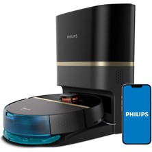 Velora Philips XU7100/01 Homerun 7100 Serisi Islak Kuru Moplu Toz Toplama Istasyonlu Robot Süpürge Siyah