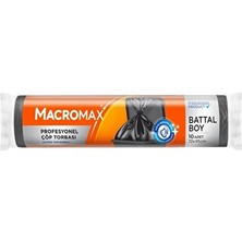 4 Adet Macromax Profesyonel Çöp Torbası Battal Boy 10'lu