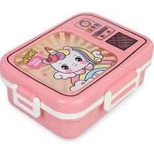 4 Adet Vagonlife Paslanmaz Çelik Beslenme Kutusu BL10283 Pembe