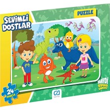 Ca Games 4 Adet Sevimli Dostlar Frame Puzzle 35 - 1 CA5121