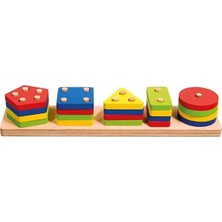 Toys Ahşap Geometrik Şekiller 5'li