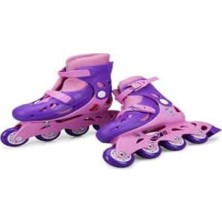 S00002214 Rising Sports Inline 4 Teker Çocuk Pateni Pembe 34-37 Numara, Pembe Mor