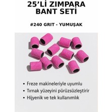 Rulia Professional Zımpara Bant 25'li Ekonomik Set - #240 Grit (Yumuşak) Freze Uyumlu Hızlı Söküm