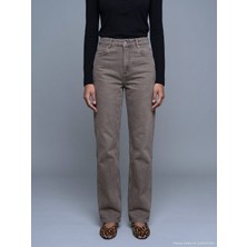 Dilvin 72354 %100 Lyocell Wide Leg Jean-Kahve