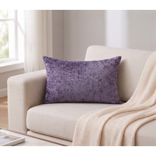 Kilia Home Mürdüm Renk Dokulu Kadife Kırlent Kılıfı Premium Döşemelik Dekoratif Yastık Kılıfı