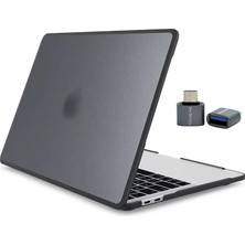 MacBook Pro 13 Darbe Korumalı Kılıf A1706 A1708 A1989 A2159 A2251 A2289 A2338 M1 M2 Uyumlu Mat Sert Kapak Koruyucu Kılıf Siyah