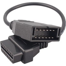 12 Pin Obd2 Uzatma Kablosu Obd-Obd2 16 Pin Konnektör Adaptörü Arıza Tespit Cihazı Ara Kablo