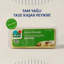 Ak-Du Akdu Peynir Tam Yağlı Taze Kaşar Peyniri 700 gr - %100 İnek Sütünden