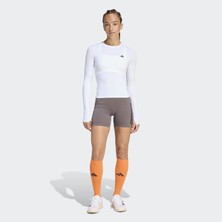 Adidas Optime Workout 3stripes Kadın Kahverengi Antrenman Taytı.-