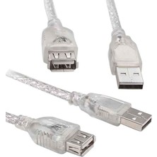 Temiz Pazar USB 2.0 Şeffaf 10 Metre USB Uzatma Kablosu