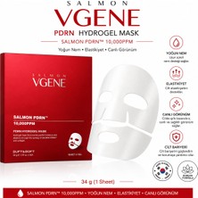 Salmon:Lab Vgene Salmon Vgene Pdrn Hydrogel Yüz Maskesi 10.000PPM Nemlendirici Kore Kolajen Maske 5'li Set