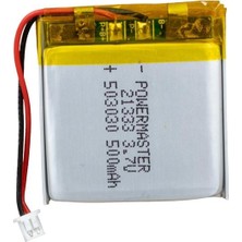 Svoria Store PM-21333 3.7V 500MAH 503030 3.5mm Soketli Lityum Polimer (Li-Po) Batarya Şarj Edilebilir Pil