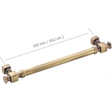 Eym 5 Adet Doğanlar Dragon 192 mm Mobilya Kulp Antik Sarı Olifka