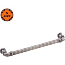 Eym 5 Adet Doğanlar Gusto 128 mm Mobilya Kulp Antik Gümüş