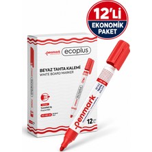 Penmark Ecoplus HS-1100-03 Kırmızı Beyaz Tahta Kalemi 12'li Kutu