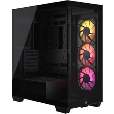 Velora Corsaır 3500X Mid Tower Kasa 4XRS120 Fan Pwm 4in1 Fan Kablosu & Rgb Kablo + RM850E 80+ Gold Modular Psu Bundle - Siyah (CC-9900042-BOG)