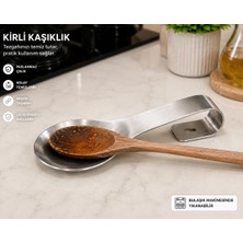 BOHONEST Inox Kaşıklık Çelik Kirli Kaşıklık Kaşık Kepçe Altlığı Mutfak Tezgâh Üstü Kaşık Dinlendirme Aparatı