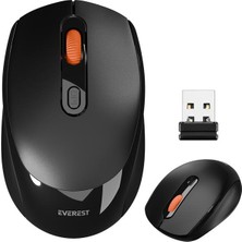 Akıllı Bayi Everest Smw-87 USB Siyah 2.4ghz 1600DPI Kablosuz Mouse