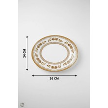 Ellips Oval Kayık Tabak 36CM Dijital Salda Rinart