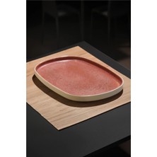Rinart Elipse Shape Rosa Oval Tabak 30 cm – Şık ve Modern Porselen Servis Tabağı