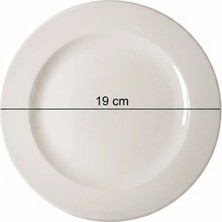 Tuna Pasta Tabağı (Yanaklı) 19CM Krem Rinart