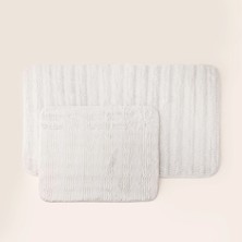 Matmel Soft Rems Rabbit Post 2'li Banyo Paspası - Bej - 50X60 cm + 60X100 cm