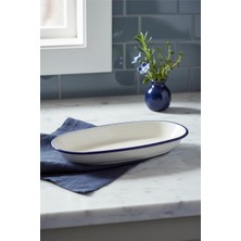 Valencia Oval Kayık Tabak 25CM Rim Lacivert Rinart