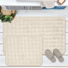 Matmel Soft Artos 2'li Banyo Paspası - Beyaz - 60X100 cm + 50X60 cm