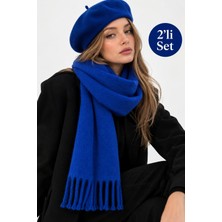 Wearflawless Kadın 2'li Takım Atkı ve Ressam Beresi Seti, Kışlık Hediye, Sevgililer Günü Hediyesi