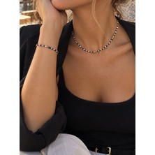 By Song Atelier Amazonit,lapis Lazuli, Kum Inci ve Hematit Doğaltaşlı Kolye Bileklik Set