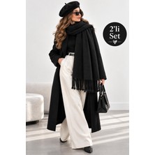 Wearflawless Kadın 2'li Takım Atkı ve Ressam Beresi Seti, Kışlık Hediye, Sevgililer Günü Hediyesi